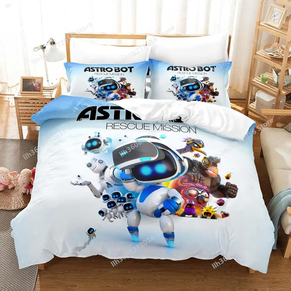 2025 ASTRO BOT Bedding Set Single Twin Full Queen King Size Bed Set Adult Kid Bedroom Duvetcover Sets 3D Print Anime Bed Sheet S