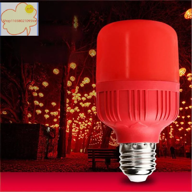 High Power Red LED Light Bulb E27/B22 AC 220V 5W 10W 15W 30W High Brightness Spot Light Festive New Year Bulb Christmas Lights