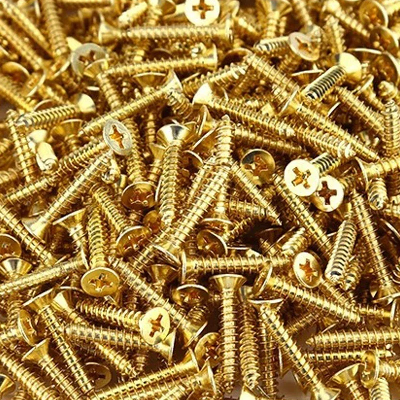 20/10pcs Brass Sink Head Phillips Self-tapping Screws Antique Bronze/gold DIY Wood Fasteners for Wood Fiberboard M2.5 M3 M3.5 M4