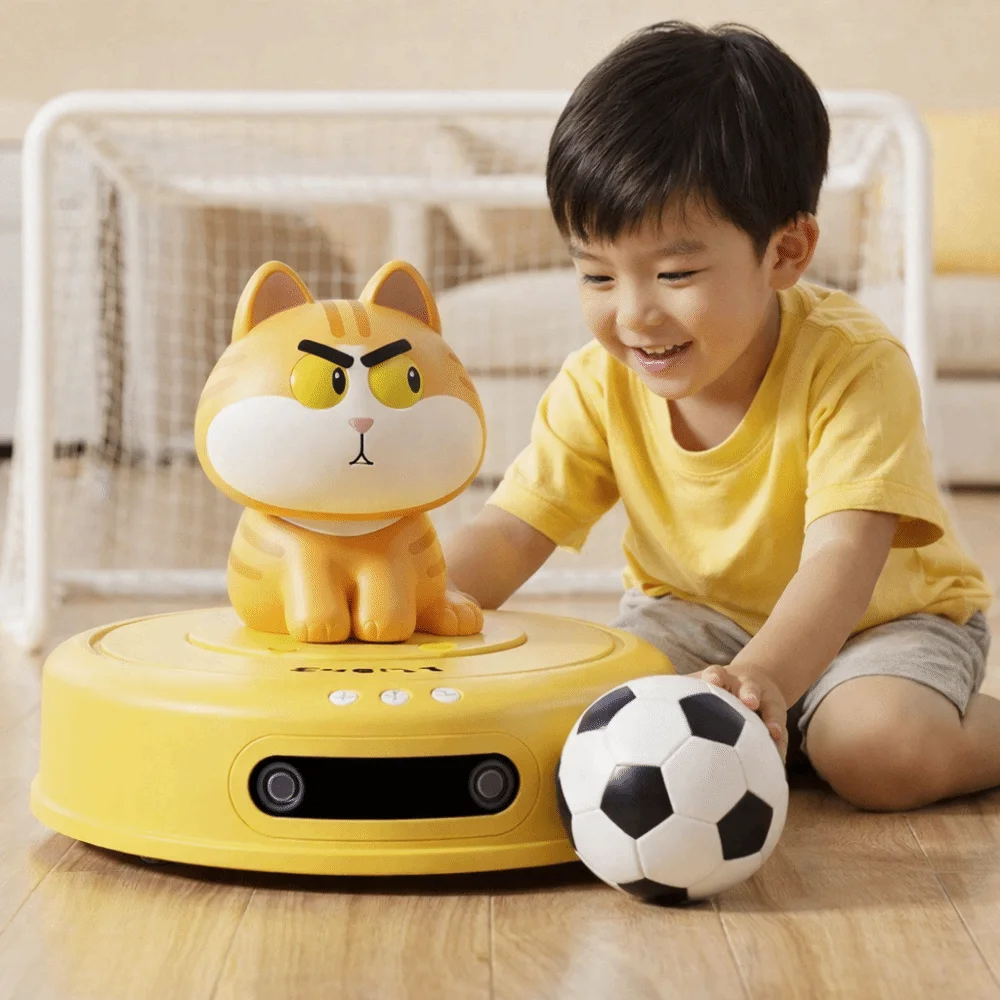 Mesin Penyapu Mobil Tenaga Kucing Dua Arah, Desain Kartun untuk Prasekolah, Mobil Otomatis Desain Kartun, Perlindungan Anti Aus