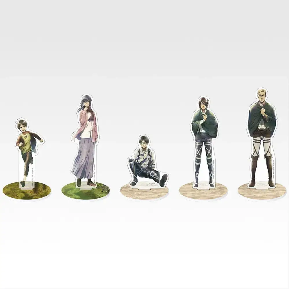 Game Hange Zoe Eren Yeager Levi Ackerman Mikasa Hans Erwin Smith Acrylic Stand Doll Anime Figure Model Plate Cosplay Toy Gift