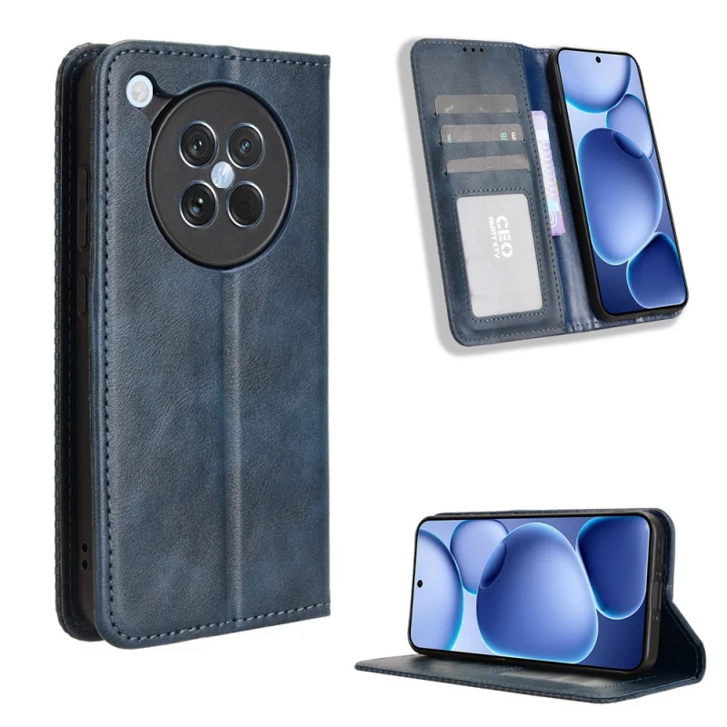 

For OPPO Find X8s 5G Magnetic Buckle Retro Pattern Leather Cover Anti Drop Magnetic Buckle Leather Cover