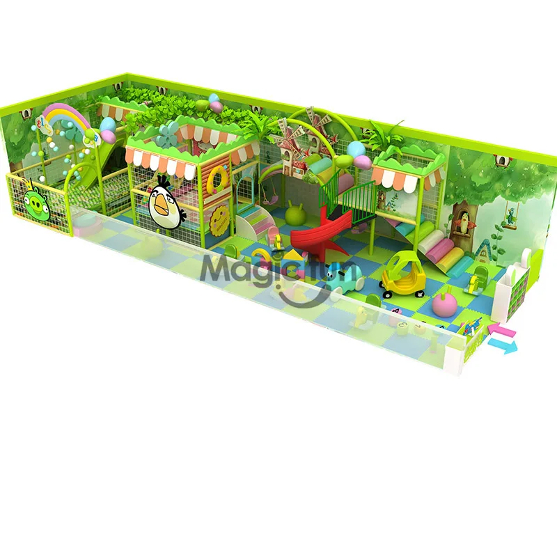 

Commercial plastic playroom slides set soft play area center equipment indoor kids playground