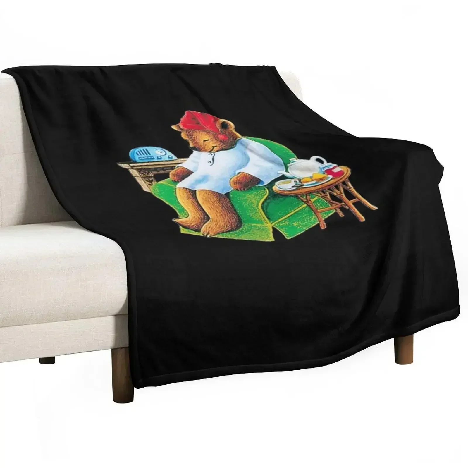 Manta suave y duradera reutilizable con diseño de oso de la marca Celestial Seasonings Sleepytime Tea, para todas las estaciones