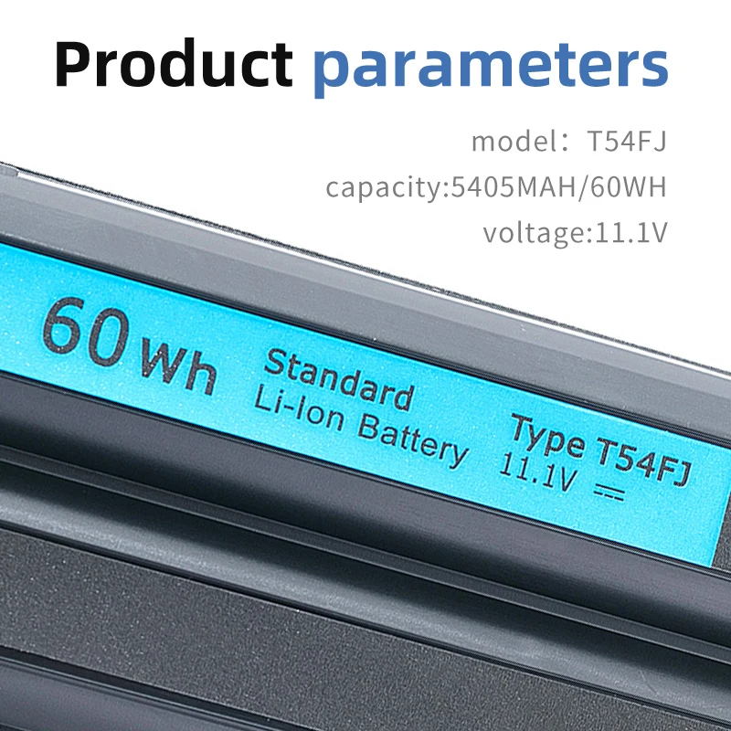 60WH T54FJ M5Y0X 8858X E6420 E5420 بطارية الكمبيوتر المحمول لديل خط العرض E5530 E6520 E6530 انسبايرون 4420 5425 7520 M421R N472 #5