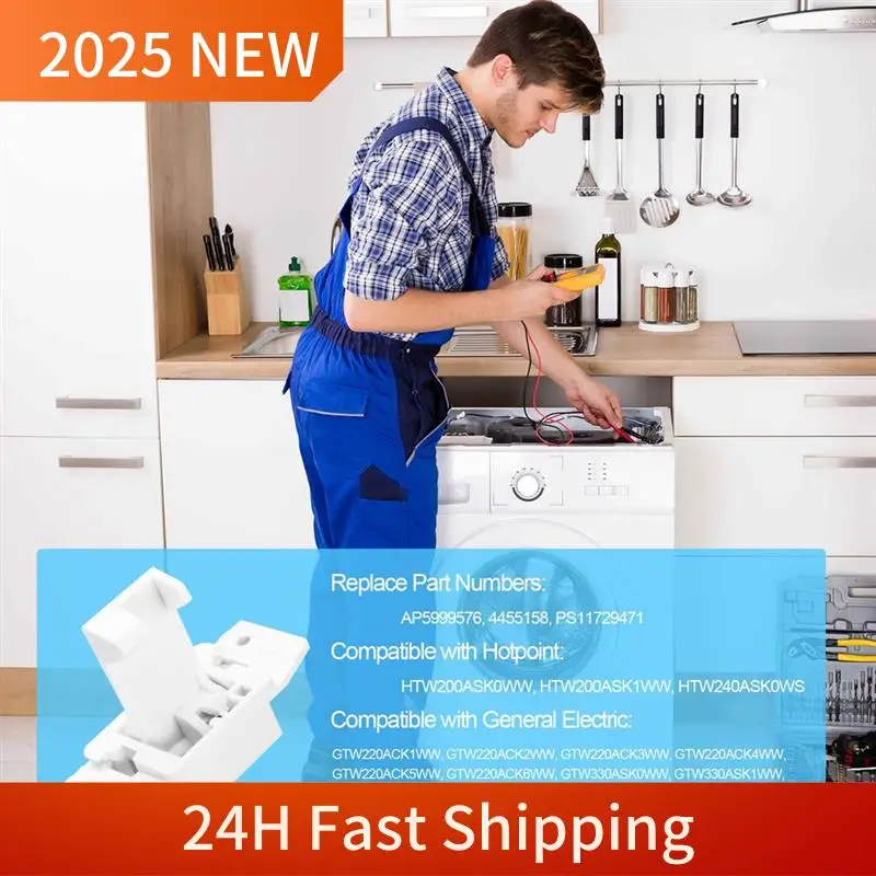 

WH02X24399 44555158 Замена уксатора замка крышки шайбы AP 5999576 Для GE и Hotpoint переключатель блокировки крышки стиральной машины