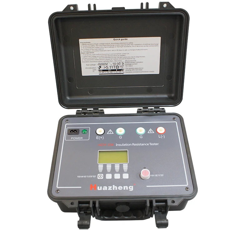 Huazheng 10 Teraohms Resistance Insulation Tester Digital 15kv Insulation Resistance Tester Price