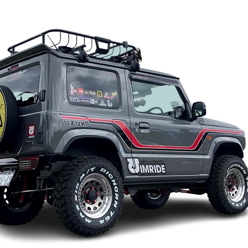 

For Suzuki Jimny 2021 2022 Waist Line Stripe Stickers Graphics Modified Black Red Vinyl Decal Wrapping Decoration Wrap Stickers