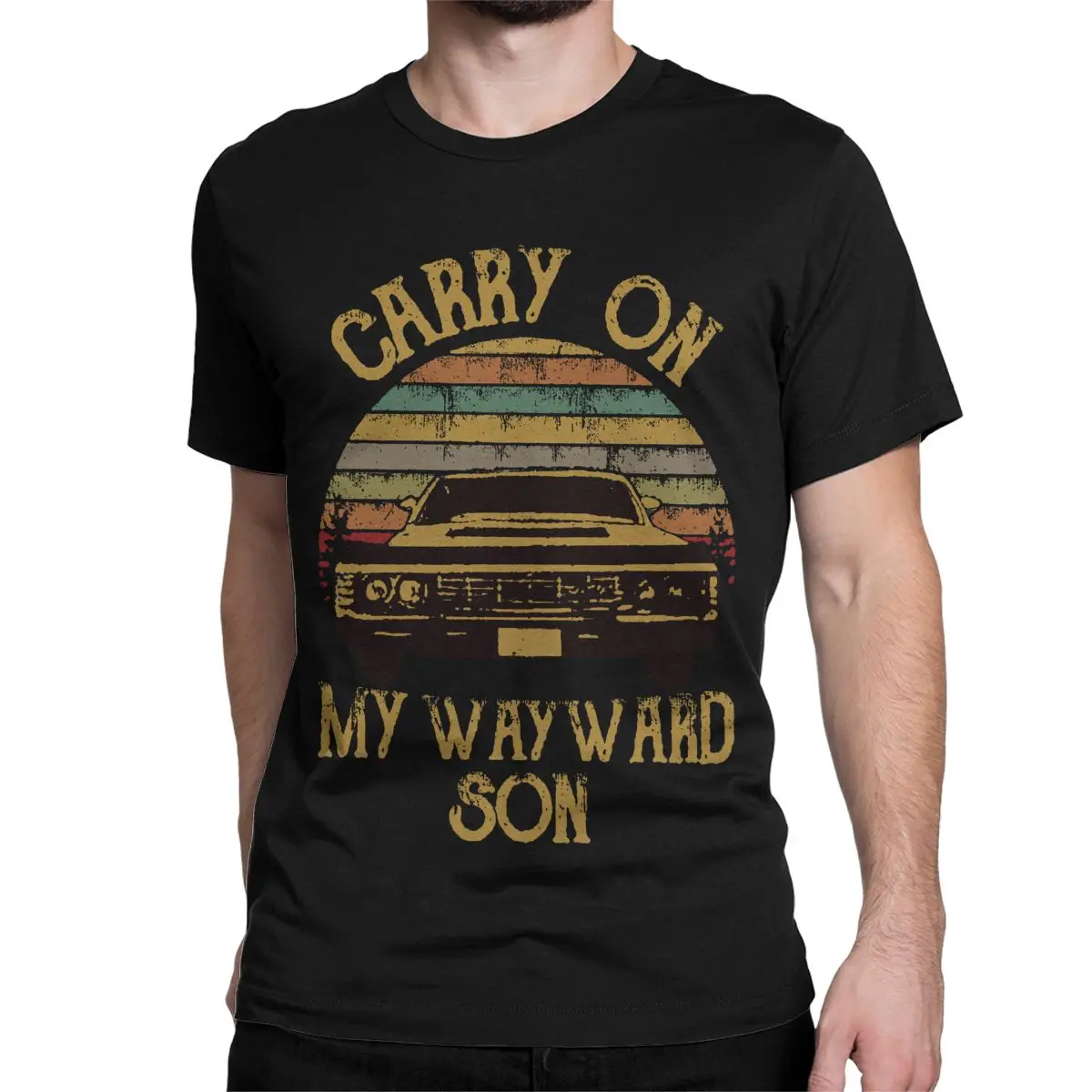 Supernatural Vintage T-Shirt Men Women 100% Cotton T Shirt Carry On My Wayward Son Dark Heather Short Sleeve Tees Gift Tops