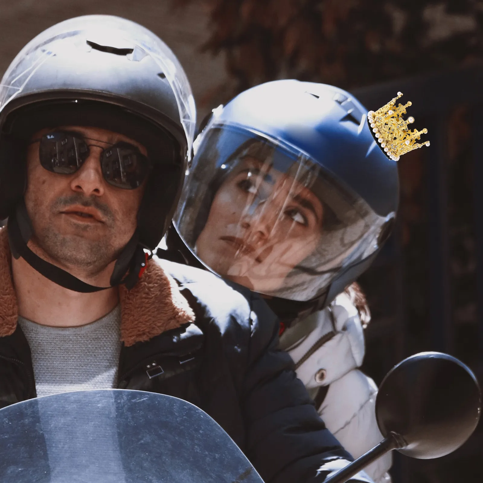 

Elegant Decor Rhinestone Embellished Adorable Accessory for Motorcycle Scooter Ski Secure Fit