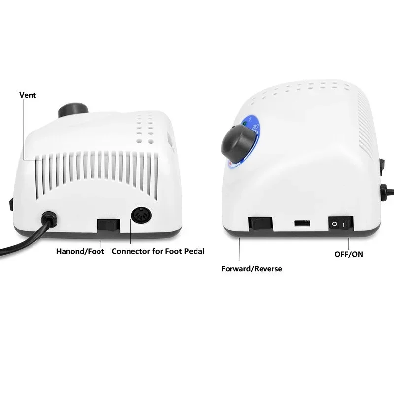 65W Dental Polishing Machine STRONG 210 Micromotor + E Type Handpiece Nail Drills Manicure Machine Electric File Bits