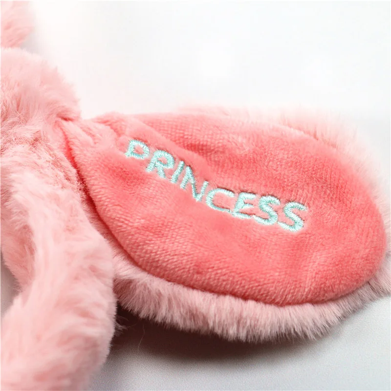 Disney Children Earmuff Headband Cartoon Disney Princess Girl Winter Warm Plush Foldable Ear Warmer Antifreeze Ear Protection