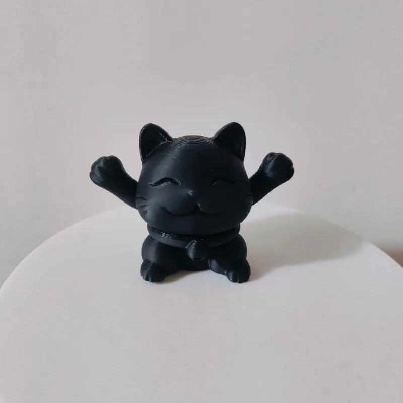 3D Printed Retractable Kitten Creative Stress-relieving Toy Desktop Ornament Toys Cute Retractable Figure Colorful Party Fun Toy