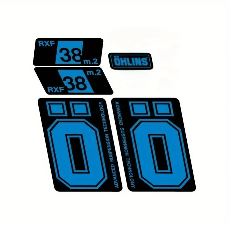 Ohlins RXF38m.2 Front Fork Stickers Custom Decor Decals for Motorcycle Mountain Bike Shock Absorber Waterproof Styling Trim view 5