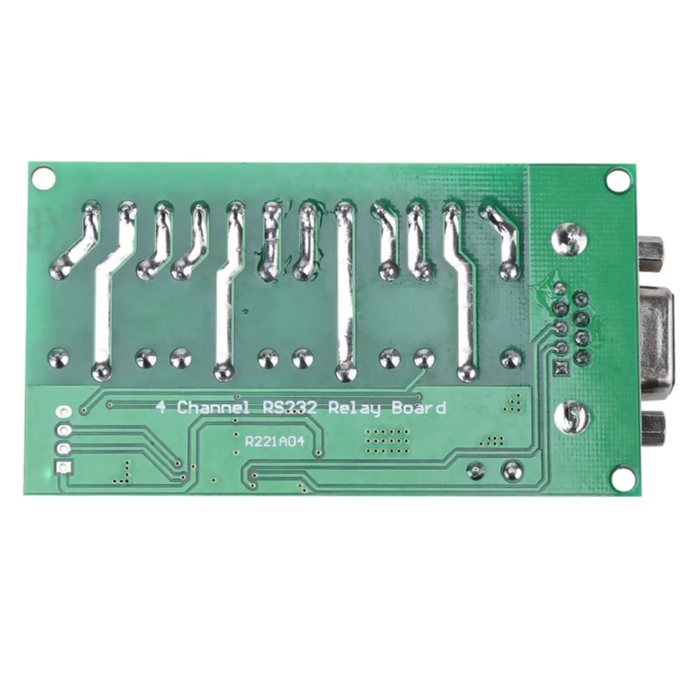 Control Board 12V Relay 4Ch RS232 Serial Port RS232 Relay DB9 Interface DB9 RS232 Relay Car Motor Control