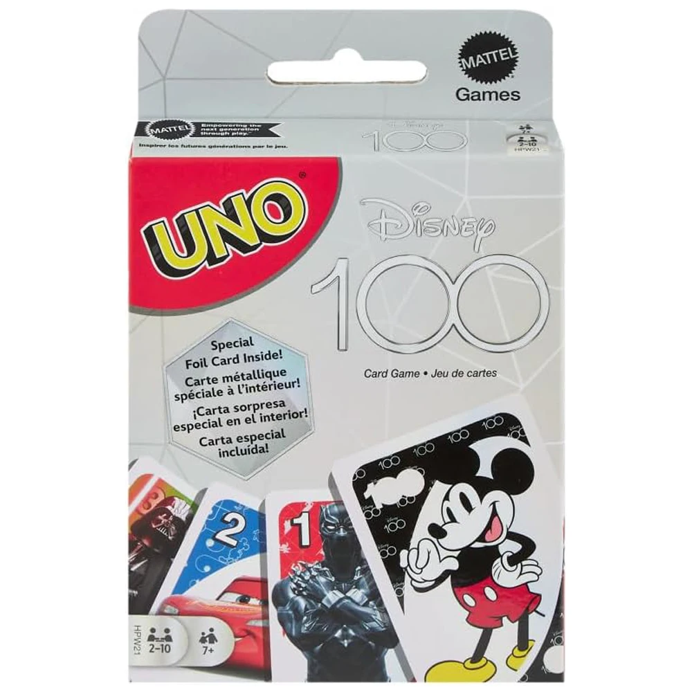 Mattel Games UNO Mickey Mouse Family Funny Entertainment Board Game Fun Playing Cards Gift Box Uno Card Game