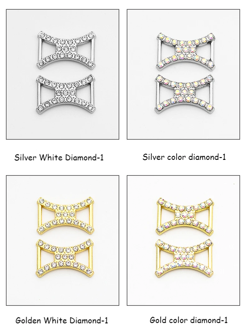 1 Paar Neue Diamant-Schuh-Charms, modische Schnürsenkel-Schnallen, hochwertige Metall-Schnürsenkel-Dekorationen, Chapa-Schuhzubehör – Detail 7