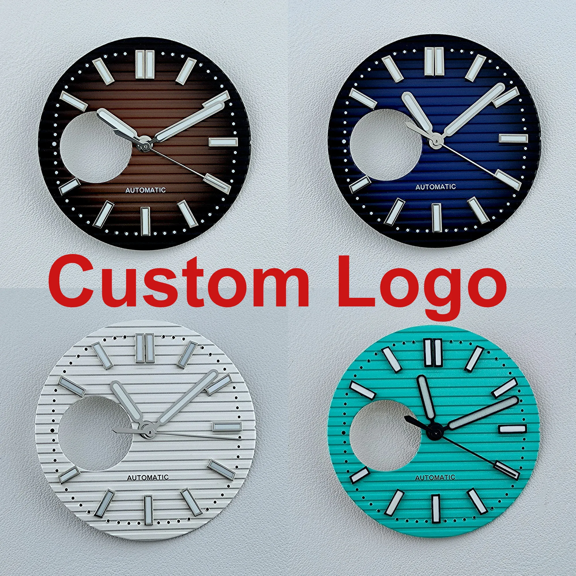 29.5mm Watch Dial N H38 dial  Custom logo dial green luminous suitable for N H38 movement watch accessories repair tool