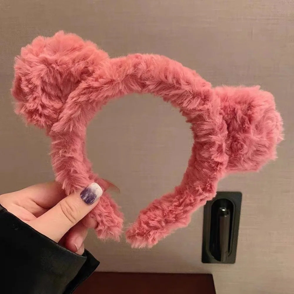 Soft Plush Cartoon Headband Funny Animal Hair Hoop Comfortable Elastic Facial Cleansing Makeup Accessory Gift For Cute Girls