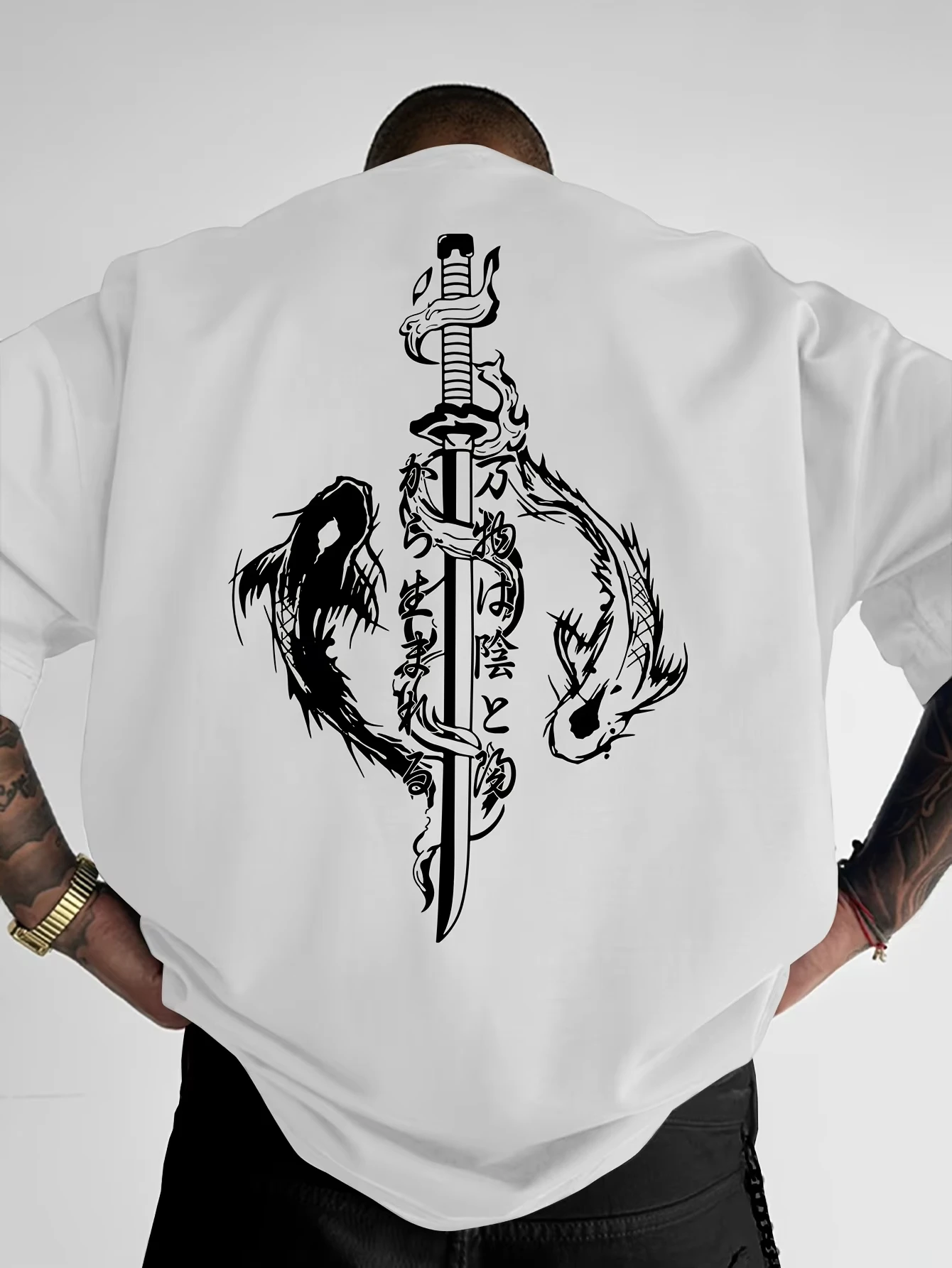 Hot Classic Bushido Samurai Sword Graphic Print T-Shirt Men Women Streetwear Fashion Oversized O-neck Cotton Top Summer New Tee