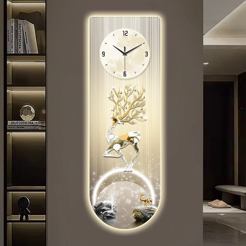Cute Minimalist Large Wall Clock Aesthetic Space Saving Design Unique Wall Watch For Salon Party Events Home Furniture Decor