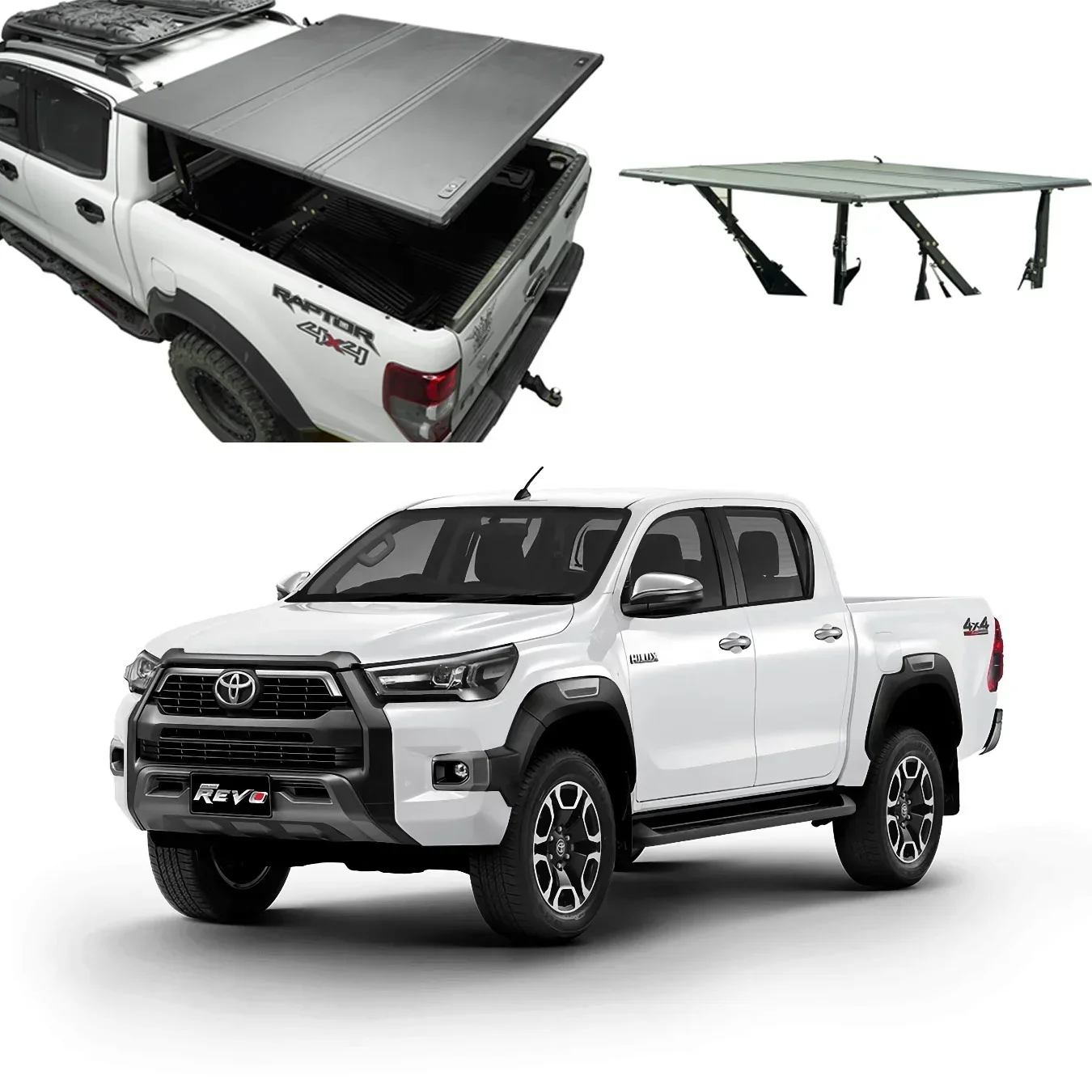 accsesories hardtop Lift-up tri-fold f150 accessories bed cover For  Hilux Rogue/Adventure/Vigo/Revo/Rocco 2017+