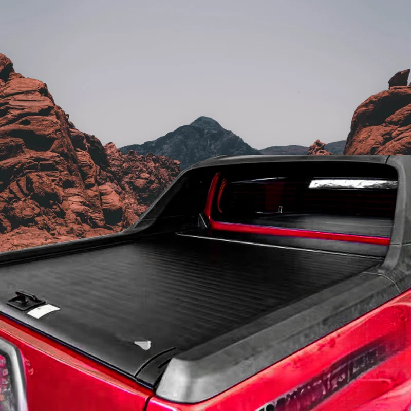 High Quality Aluminum Alloy Coded Lock Anti-Theft Manual Roll Up Bed Cover Compatible With Hilux Revo Pickup