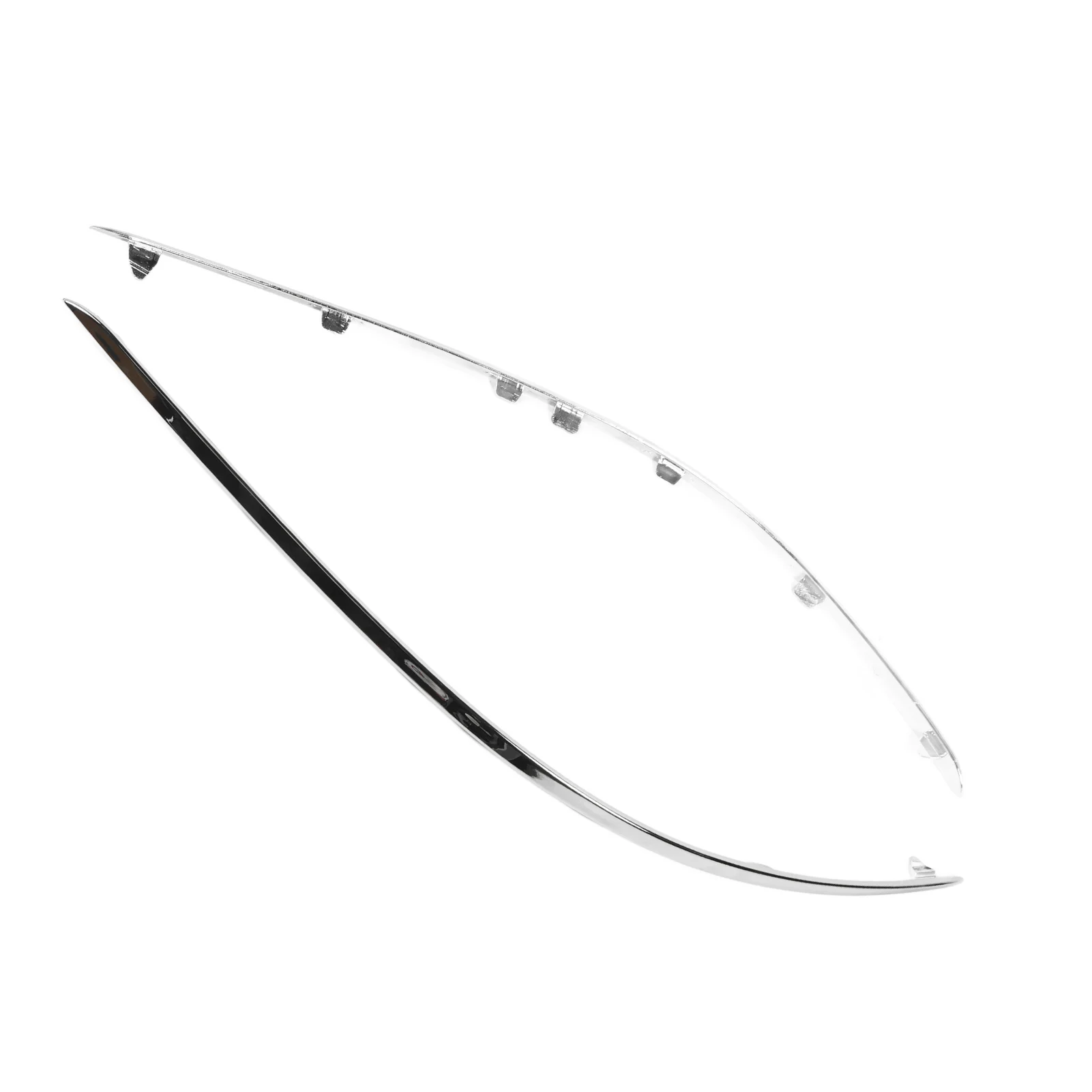 2pcs Car Front Bumper Lower Chrome Molding Trim for Mercedes-Benz C‑Class W204 Standard Pre‑Facelift 2008-2010 Car Accessories