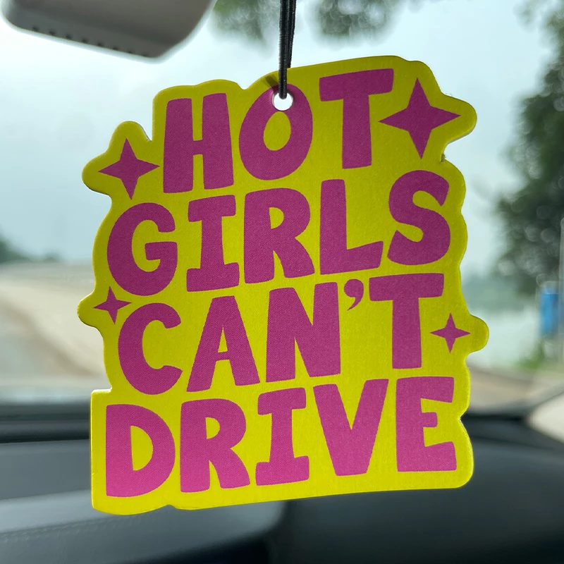 Hot Girl will not drive pink funny funny funny funny pendant car incense car perfume perfume lasting fragrance pendant air out