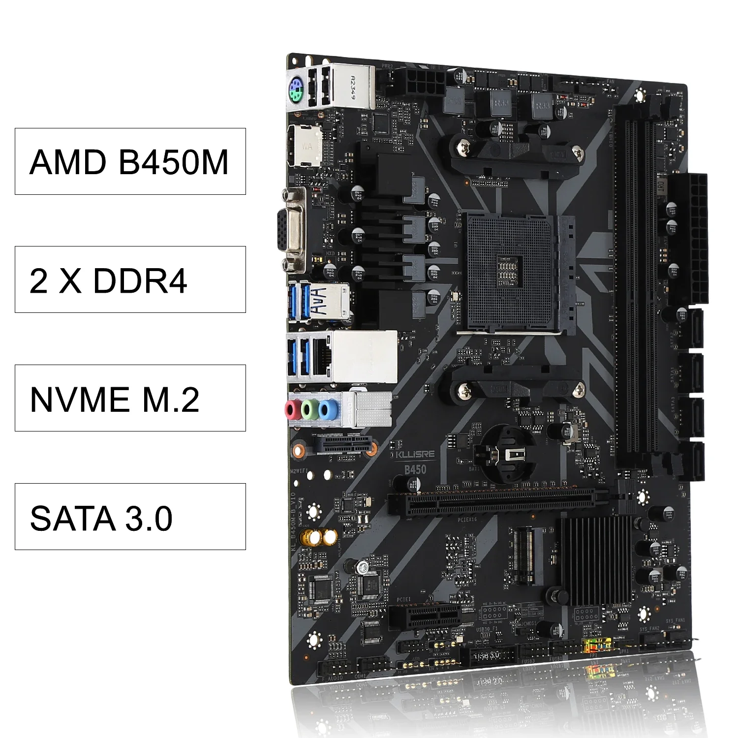 Kllisre B450 B450M motherboard dual-channel DDR4 SATAIII M.2 NVME supports Ryzen am4 cpu