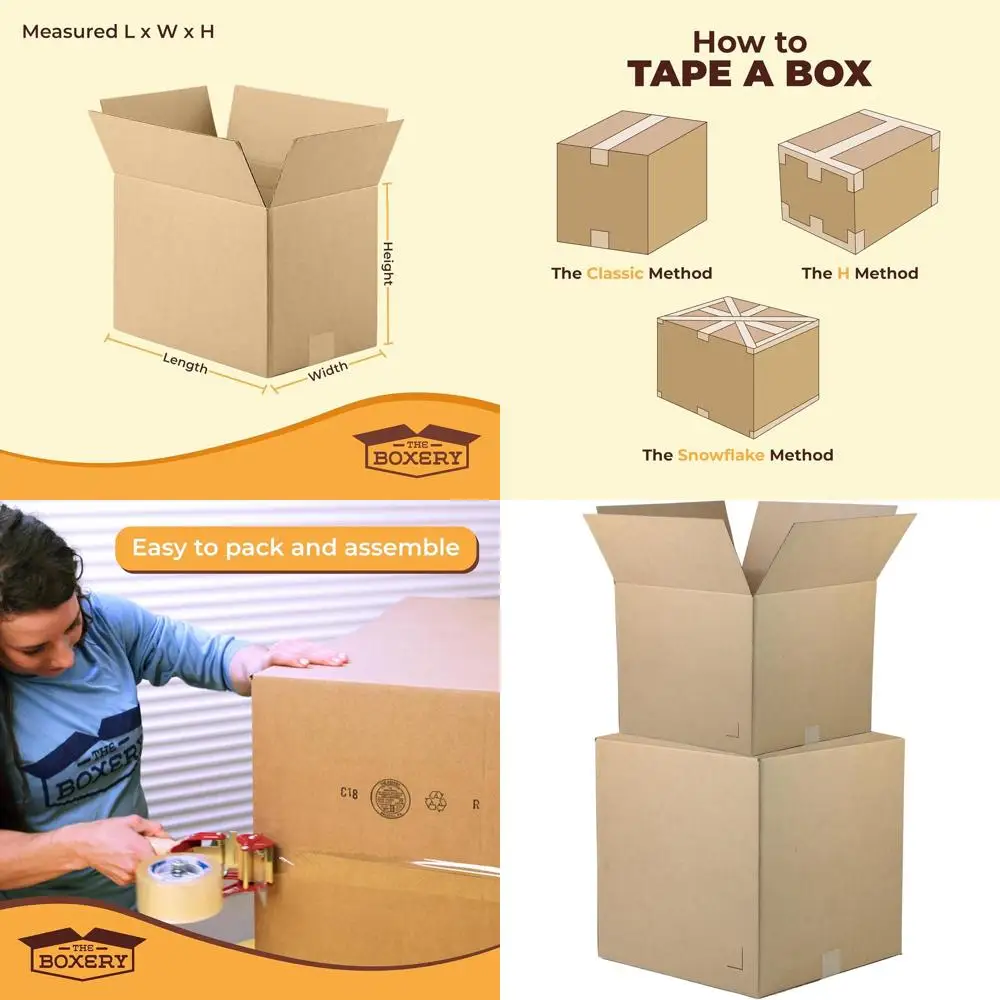 

100-Pack 7x7x33 Brown Corrugated Cardboard Boxes for Shipping, Packing, Moving, and Storage - Durable, Eco-Friendly, Recyclable,