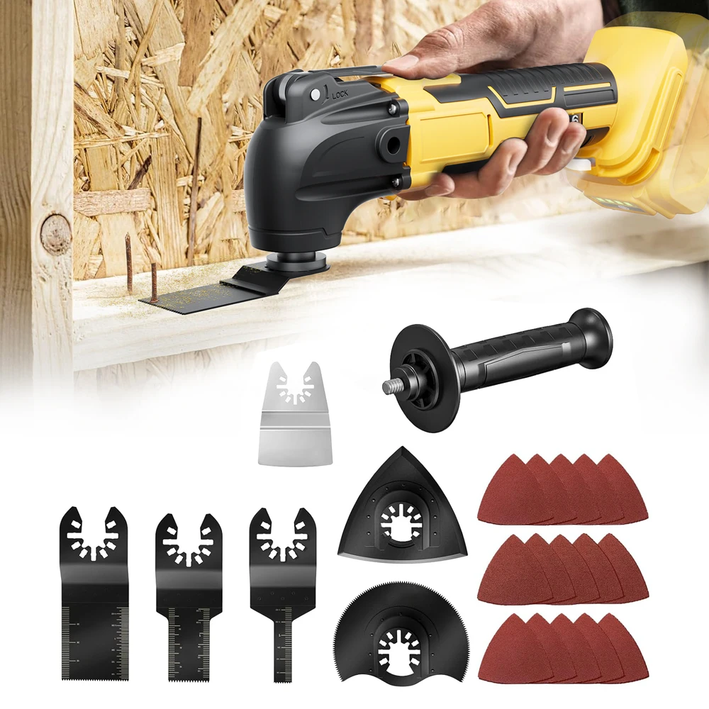 

Oscillating Multi Tools For DEWALT 18V Battery 6 Gears Electric Saw Trimmer With Trimmer Shovel Cutting Woodworking Power Tool