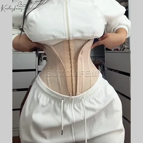 Faja moldeadora de cuerpo con Control de barriga, faja colombiana ajustada XXS con cremallera frontal, entrenador de cintura envolvente para dar forma al cuerpo