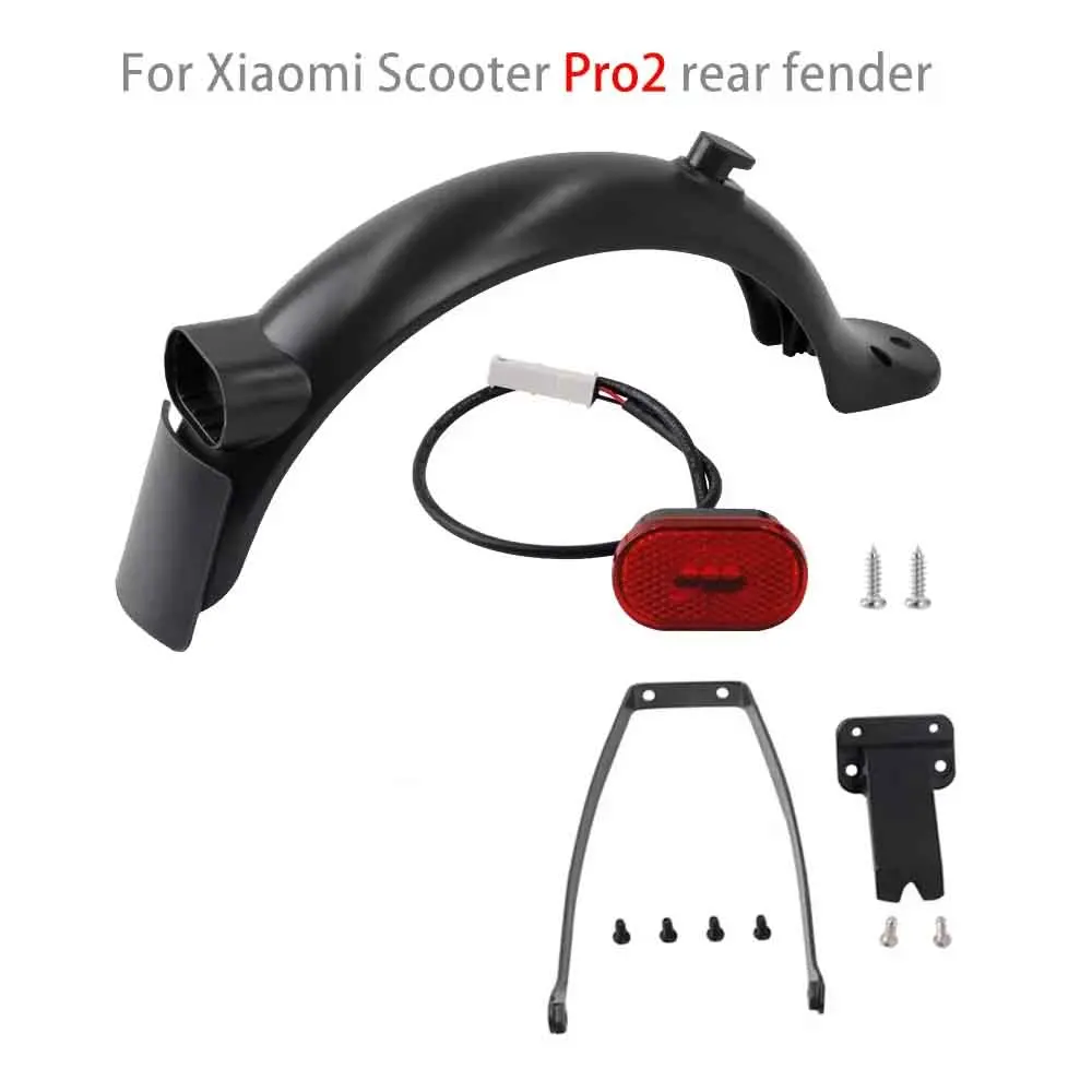 Fender Bracket Taillights Kit for Xiaomi Pro 2 Electric Scooter Mudguard Wing License Plate Light 8.5 Inch Fender Support image 2
