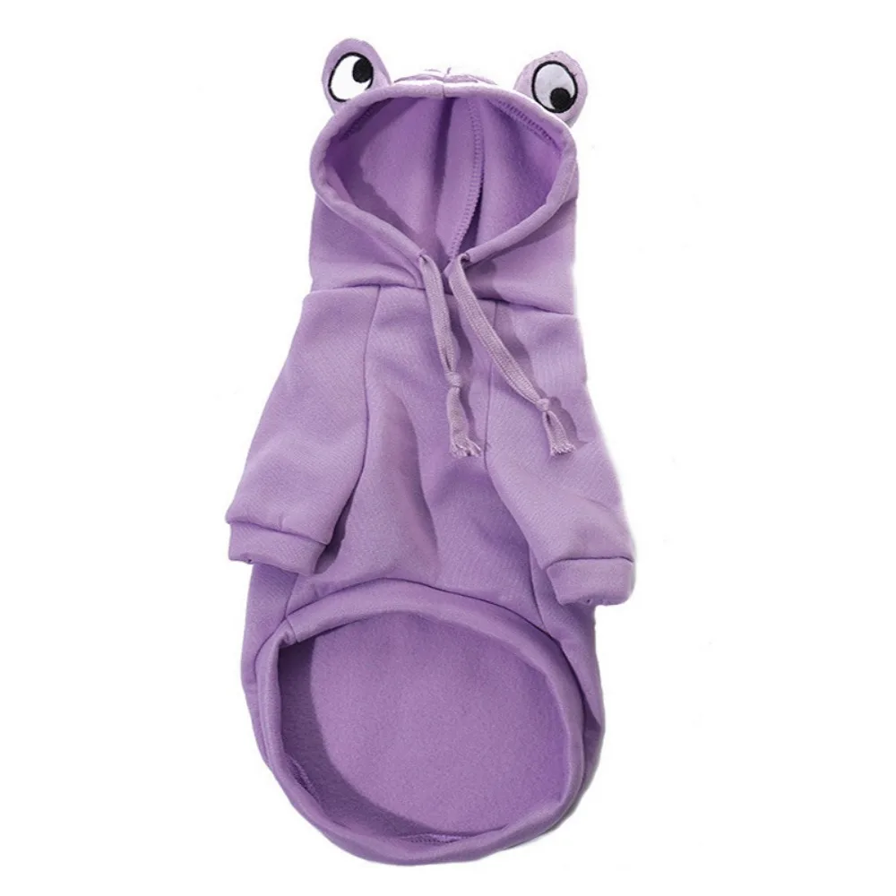 

Multiple Sizes Warm Pet Hooded Sweatshirt Cartoon Cute Frog Shape Dog Coats Soft Breathable Pet Clothes Pet Accessories