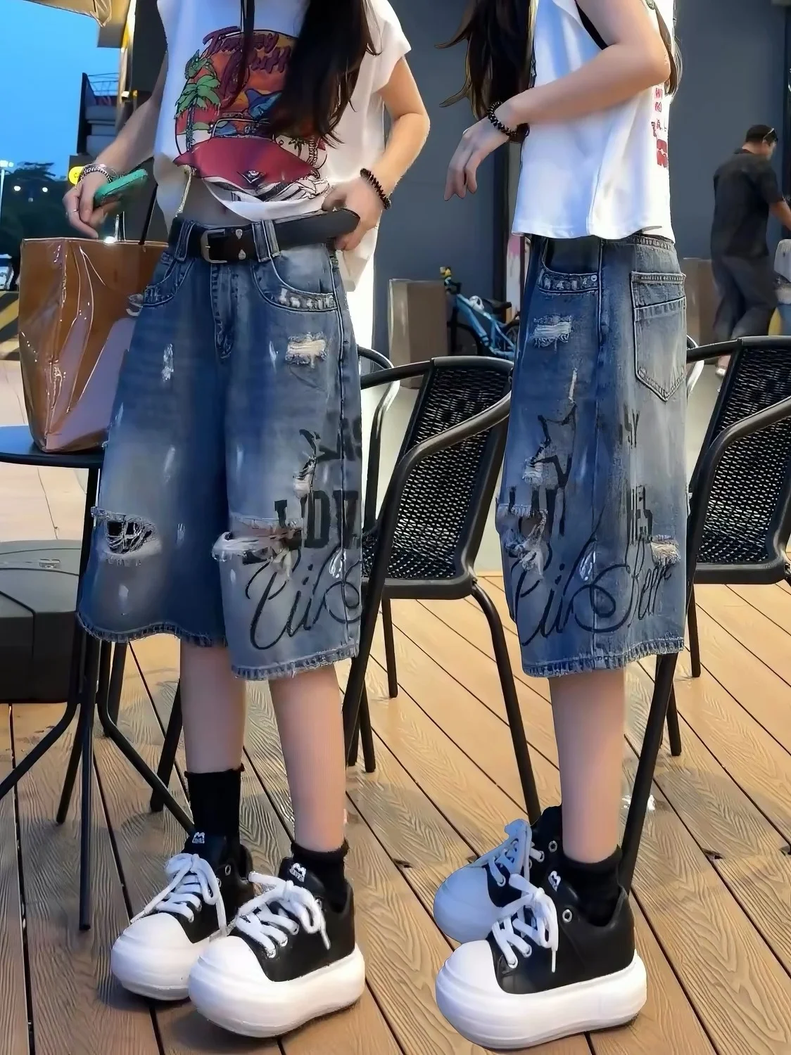 Summer New Women's Wide Leg Seven-Foot Pants High Waist Denim Cloth Breathable And Comfortable Student Universal Match