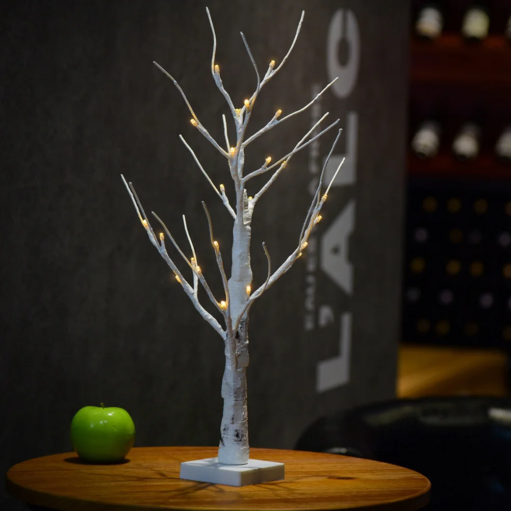 

24-LED Simulated Birch Tree Nightstand Lamp Bedroom Table Light Desk Lamp Bedside Nightlight for Room Nursery Table Light