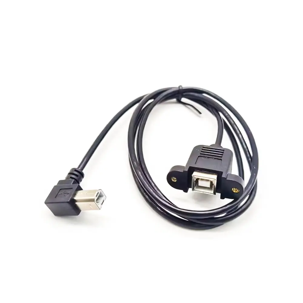 USB B Cable Panel Mount Male to Female 1m Cable for Printer Machine