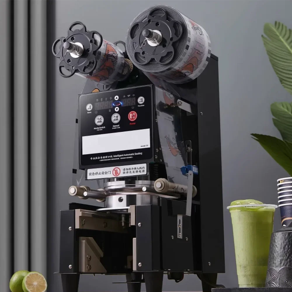 Automatic Cup Sealer Bubble Tea Machine Cup Sealing Machine 88/89/90/95 PP/PE/Paper Automatic Bubble Sealing Machine