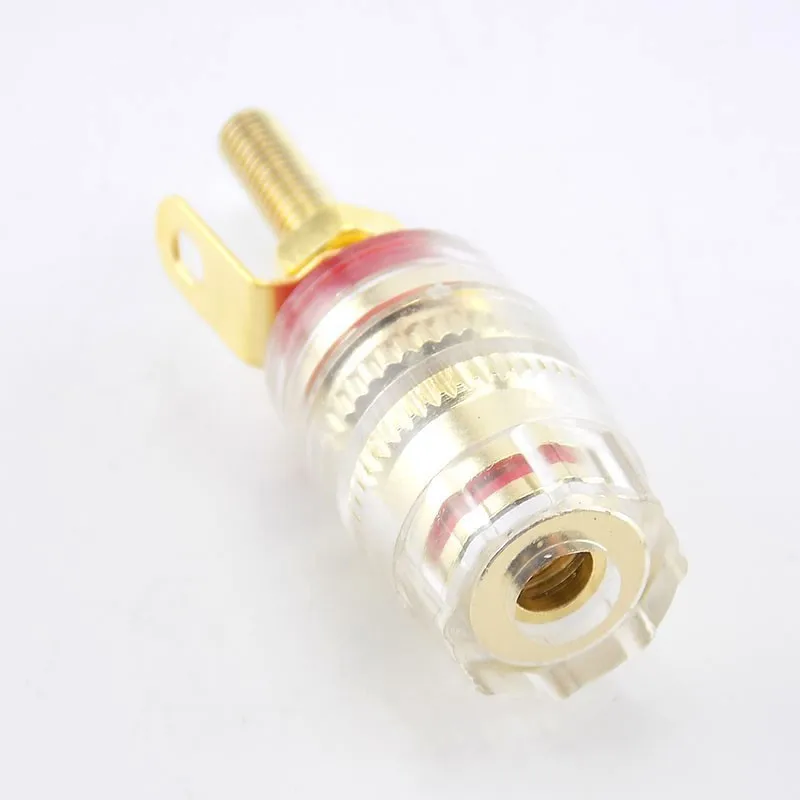 1/2pcs/1set 4mm Banana Plug Audio Connector Amplifier Speaker Binding Posts Oxidation Resistance Brass Terminal Gold Plated B4
