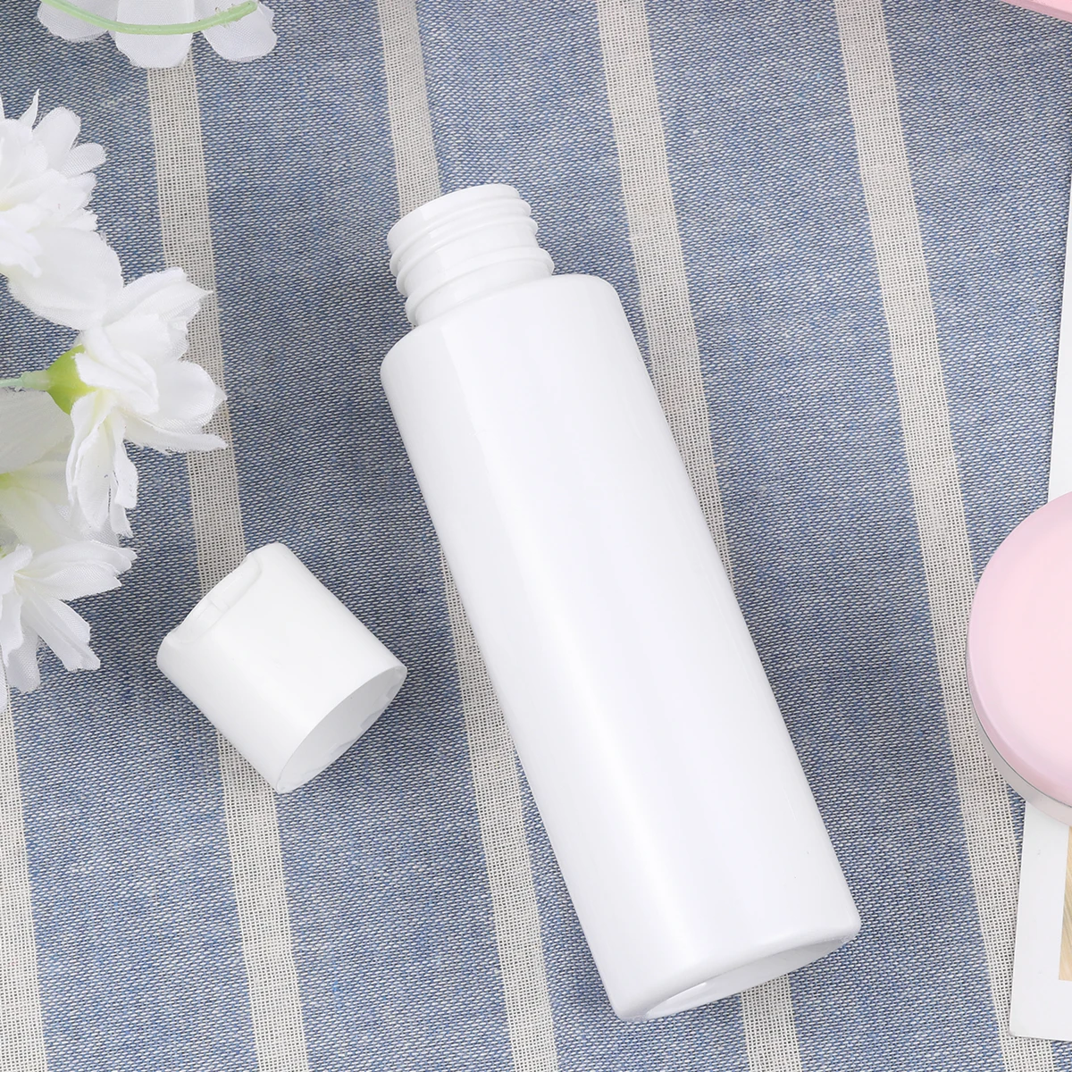 

10pcs 100Ml Portable Travel Empty Bottles Flat Shoulder Press Cap Lotion Storage Dispensing For Camping Outdoor