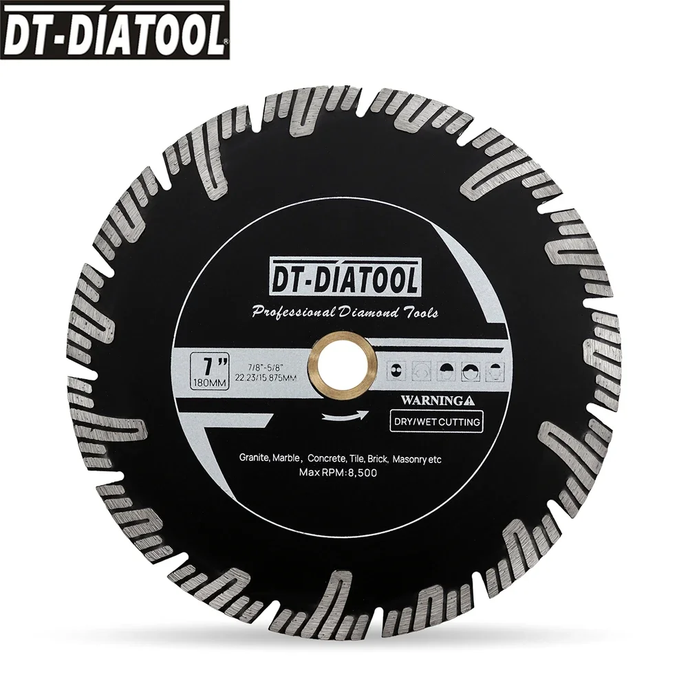 DT-Diatool 115-230mm Diamond Disc Saw Blade for Cutting Granite Marble Porcelain Ceramic Tile Circular Saw 1Pc Cutting Disc