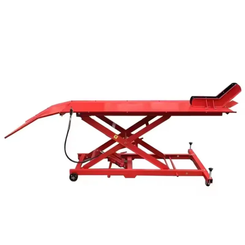 

2025 New StyleFactory Direct 800LBS Pneumatic Motorcycle Lift Table Jack Stand Top End Table
