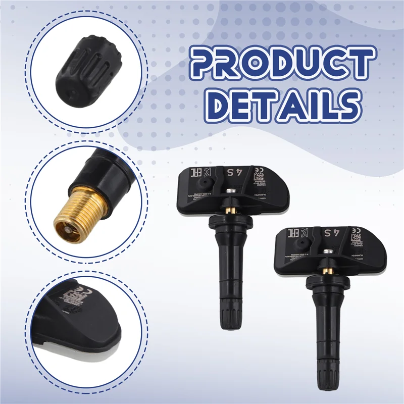 

NEW-4Pcs Car TPMS Sensor 13542523 For Cadillac Escalade Tahoe GMC Yukon Tire Pressure Sensor Monitoring System