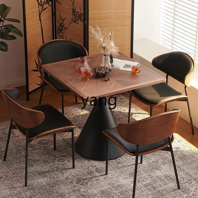 

YHM solid wood negotiation square reception leisure tables and chairs