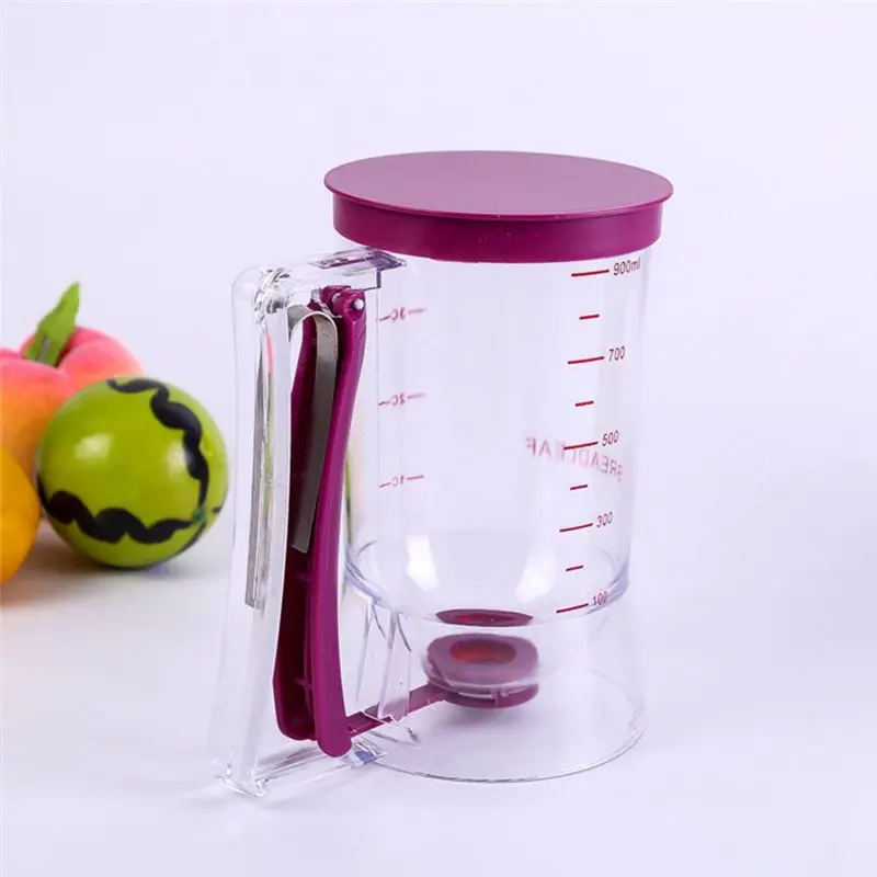 A96K-Batter Separator Handheld Funnel Multifunctional Hand-Crank Batter Dispenser Batter Colander Batter