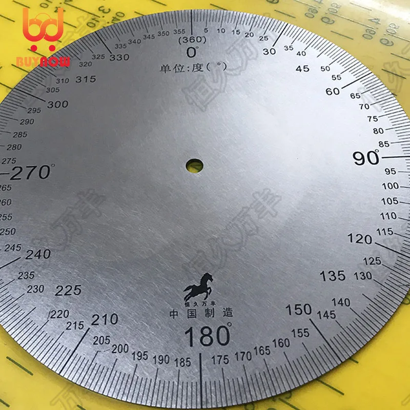 Diameter 160mm, Inner Hole 6mm,Thickness 2mm Industrial Measuring Disc Stainless Steel Angle Disc Mechanical Fittings