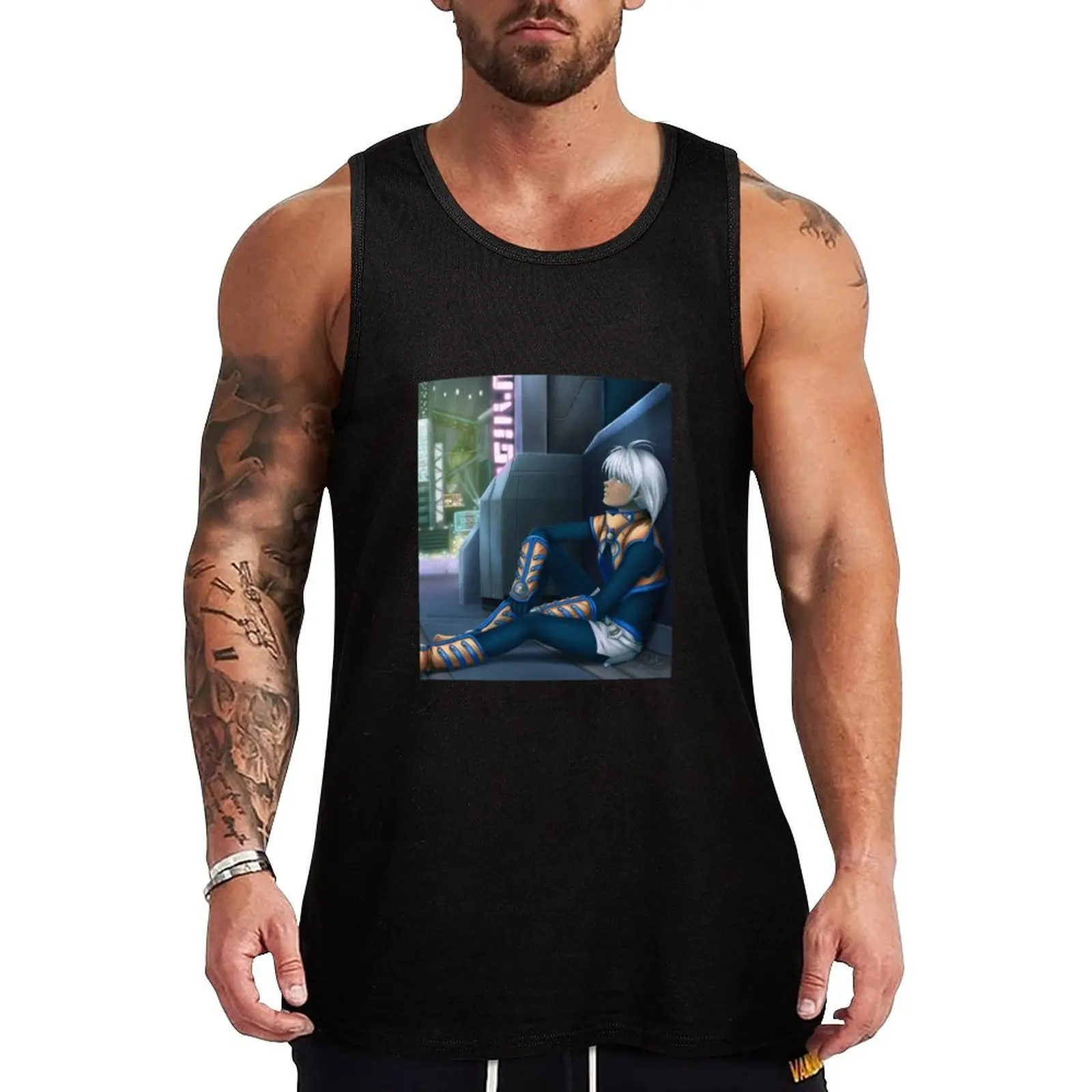 XS ~ Chaos Tank Top, Camiseta sin mangas utilitaria, Ropa de trabajo, Top informal sin mangas