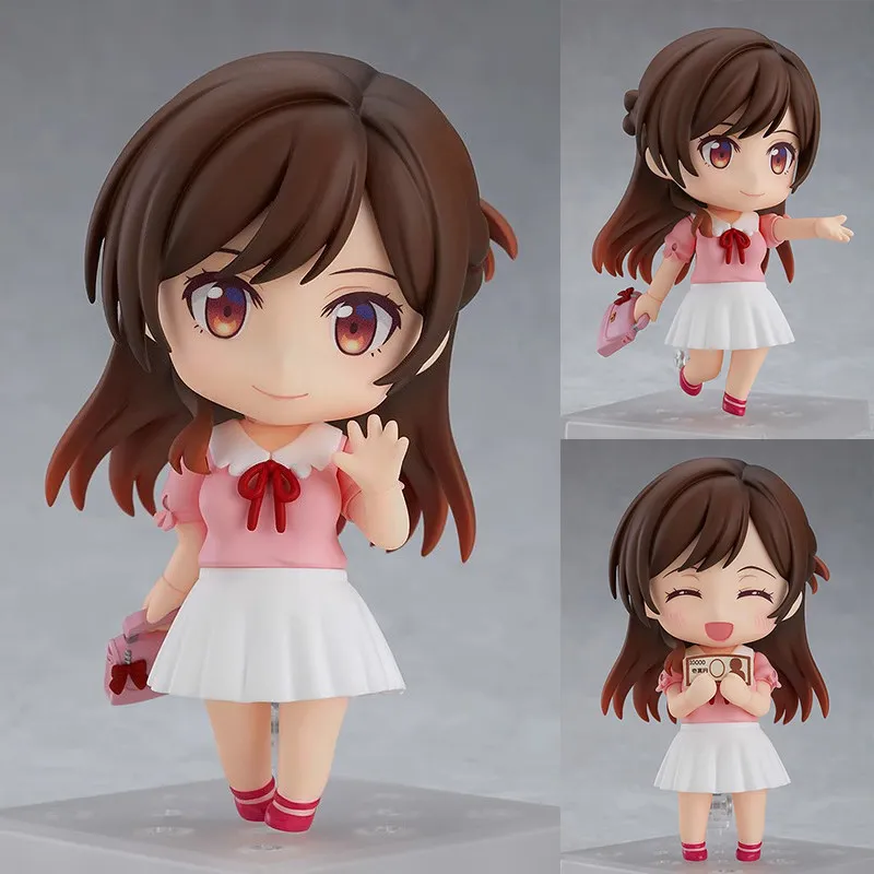 10cm Anime Rent-A-Girlfriend Chizuru Mizuhara Action Figures Cute Nendoroid #1473 Doll Model Kit Desktop Ornament Decor Toy Gift