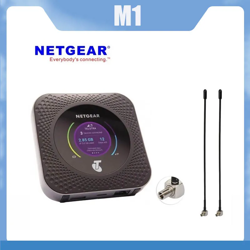 

Разблокированный мобильный роутер Netgear Nighthawk M1 4GX Gigabit LTE 1000 Мбит/с, точка доступа Wi-Fi + 2 антенны